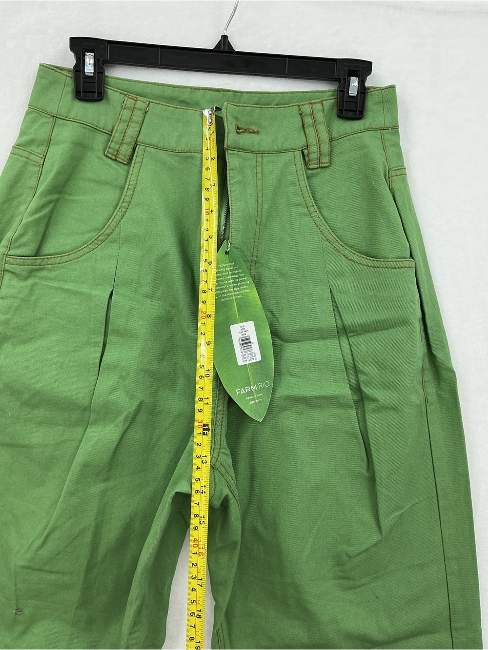 FARM Rio Green Wide Leg Pants - Picture 7 of 9
